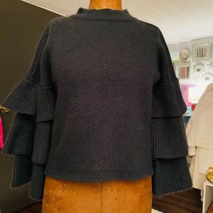 endless rose ruffle bell sleeve sweater